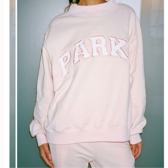 Parke mock neck light pink L/XL NWT